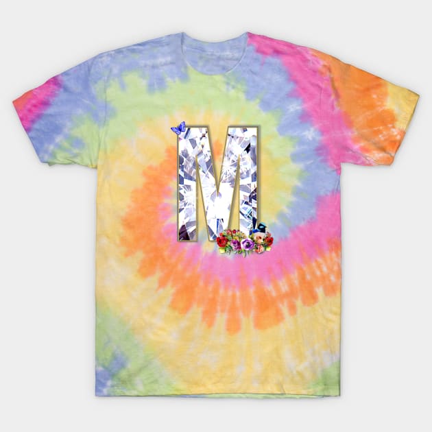 Name Initial Letter M and Fairy Wren T-Shirt by KC Morcom aka KCM Gems n Bling aka KCM Inspirations